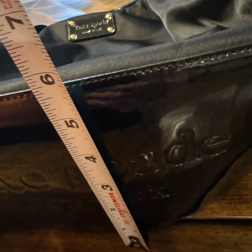 Kate Spade Stevie Nylon and Patent Leather satchel. Black. Light weight.